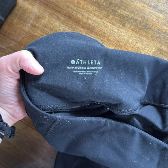 Athleta Black Ultra High Rise Leggings large - Picture 6 of 7